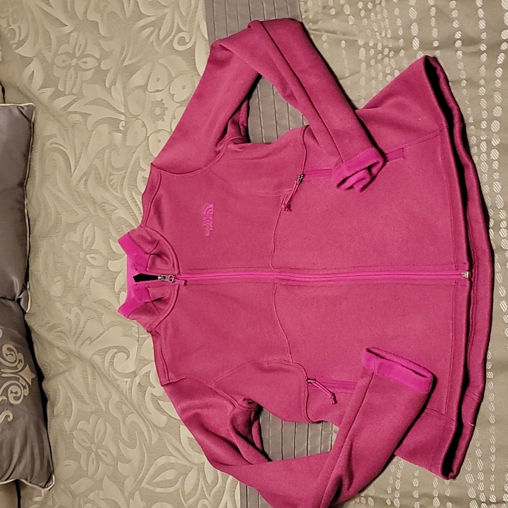 TNF pink zip jacket Medium NEW